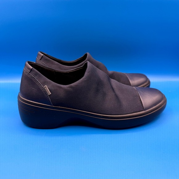 Ecco Soft 7 Wedge Soft Shoes Women's Size US 9 Blue Waterproof Slip On Round Toe - Picture 5 of 9